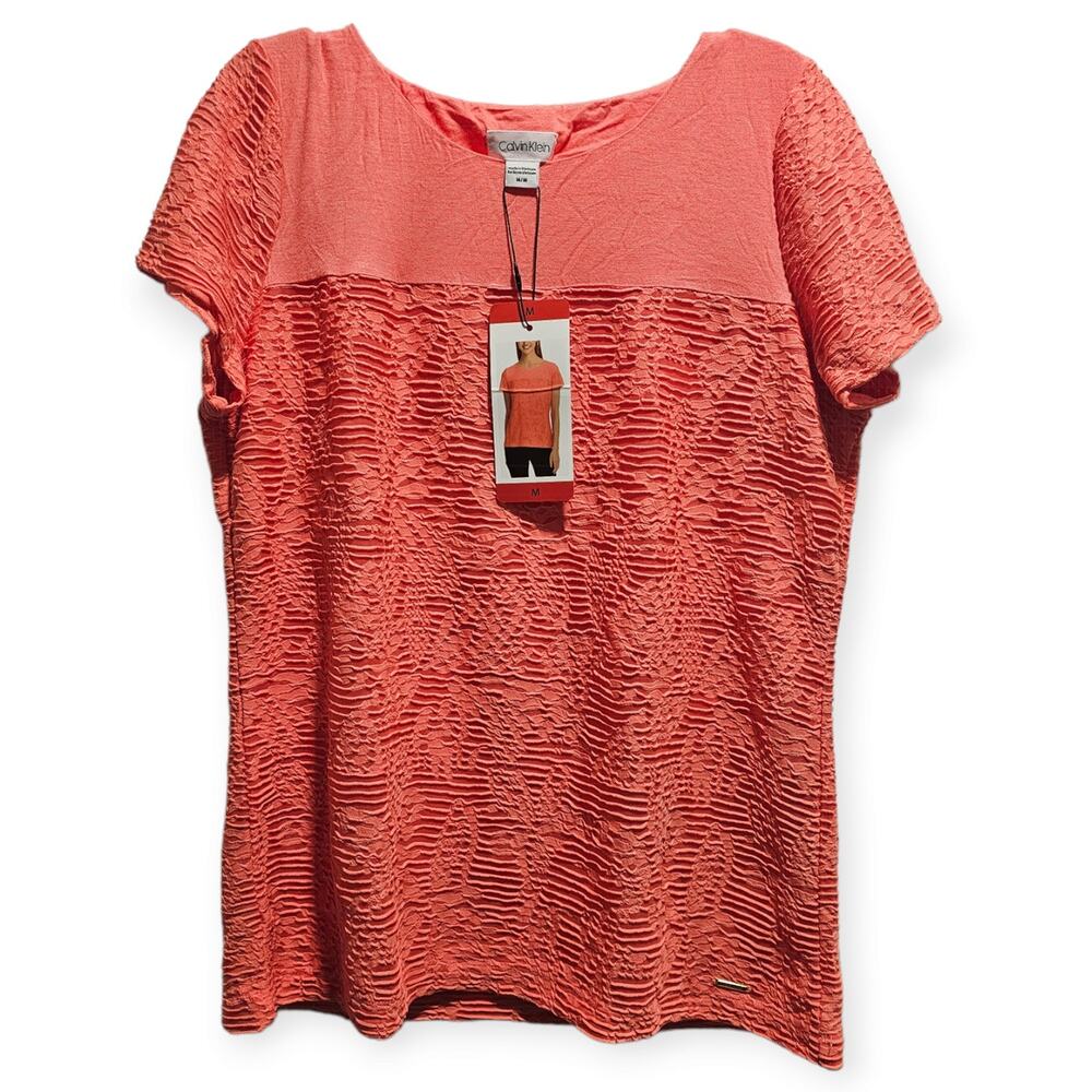 Calvin Klein Top NWT Rose SIZE MEDIUM